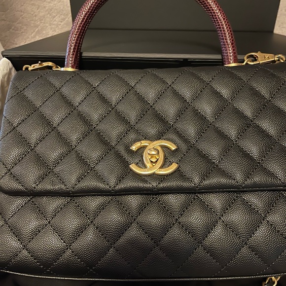 Chanel Caviar Lizard Medium Coco Handle - Picture 3 of 6